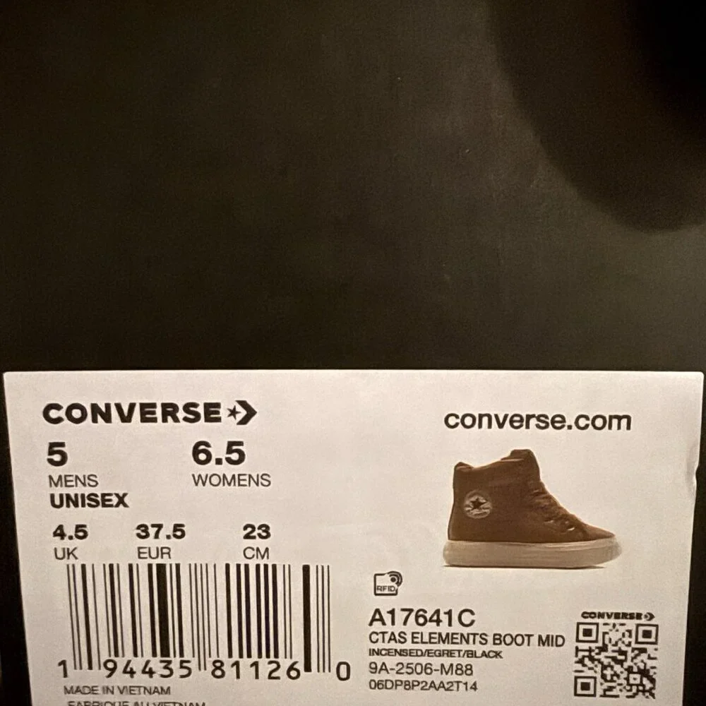 New Women's Converse CTAS Elements Boot Mid A17641C Sneaker Shoes Size 6.5 - Picture 6 of 6
